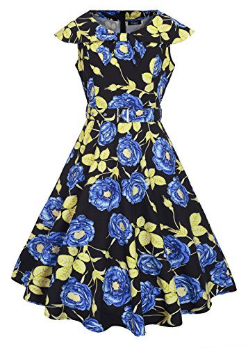 Ruiyige Womens 1950s Boat Neck Vintage Dress Rockabilly Dress Removable |  Desertcart Brunei