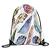 Produktbild KAKALINQ Oriental Asian Tribal Feather Set Symbol of Magic and Balance Harmony Print Drawstring Gym Sack Sport Bag for Men and Women