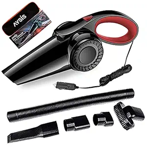 AYSIS Plastic Powerful Portable & Corded High Power DC 12V, 120W 6000PA, Black Cleaning Multipurpose Hand Held Plastic Wet and Dry Vacuum Cleaner for Car