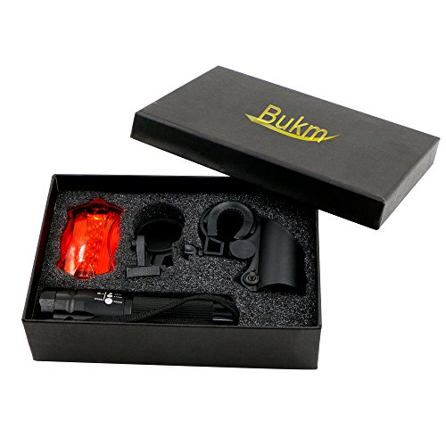 LED Fahrradbeleuchtung set, Bukm LED Fahrradlampe Fahrradlicht Sport Frontlicht und Rücklicht für Radfahren, Camping und täglichen Gebrauch, Wasserdicht - 7