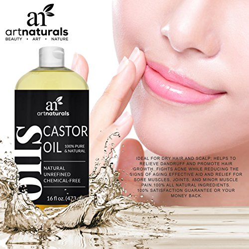 Art Naturals Rizinusöl 473 ml, 100% Pur & Natürliches Castoröl | Hilft gegen Akne & einer Vielfalt von Hautproblemen | Anti-Aging & Falten Reduzierend | Fördert Haarwachstum & Verleiht Volles & Kräftiges Haar - 4