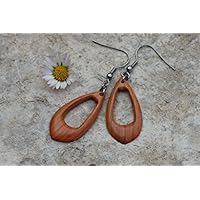 Holzohrringe aus Zwetschgenholz // geschnitzt // Ohrringe Holz // Holz Ohrringe // Ohrringe aus Holz // Holzohrhänger // Orhhänger Holz