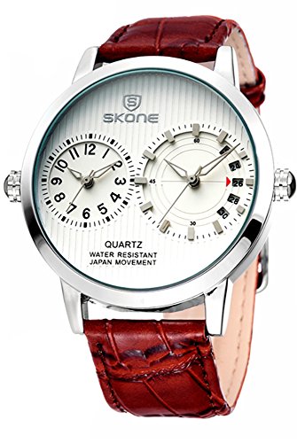 Skone Quartz Watch Leather Band SKONE HMWA04S030C0 Price