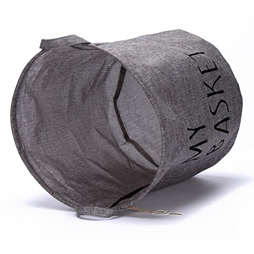 Sea Team Super großen faltbaren Baumwolle Stoff Wäschesammler Aufbewahrungskorb Aufbewahrung Handtasche grau - 3