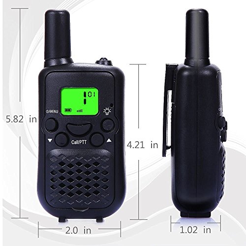 Walkie Talkies , 462-467 MHZ Walky Talky and Long Range Two-Way Radio with A Mini LED Torch for Children and Any Outdoor Activities ( 1 Pair Black )