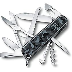 Victorinox Huntsman Couteau de Poche Ciseaux Scie Bois Tire-Bouchon M Navy Camouflage