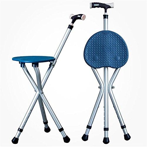 NWYJR Crutches Adjustable Walking Crutches Cane Seat Adjustable Folding Walking Cane Chair Stool Massage Travel Walking Stick with , #12