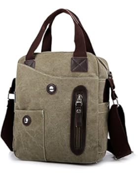 Männer Vintage-Leinwand Messenger Ipad Schulter Tote Schulranzen Outdoor Tasche,B-23cm*10cm*28cm
