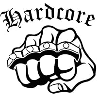 Hardcore Auto Aufkleber Wandtattoo Schlagring Knuckle