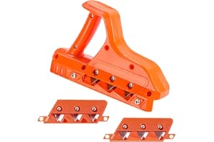 HOVCEH Gipskartonplatten Schnellschneider, Gipskarton Kantenschneider, Fasenschneider Mit 45 ° Und 60 °, Kantenhobel mit 16 Messern, (45 ° + 60 ° Balden)