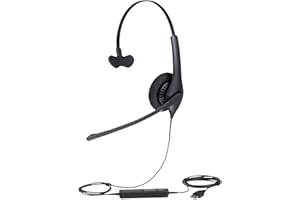 Jabra Biz 1500 USB-A Casque Mono - Casque Filaire avec Microphone Antibruit, Unité de Contrôle et Protection contre les Pics de Volume pour Téléphones de Bureau et Softphones
