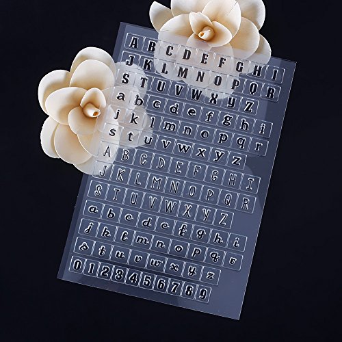 calistouk Blume Buchstaben Zahlen Muster Transparent Gummi Stempel Seal DIY Album Craft Scrapbooking Dekoration? Simple - 2