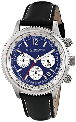 Stuhrling Original Monaco 669 Herren-Armbanduhr Analog Quarz Leder - 669.02 Stuhrling Original Monaco 669 Herren-Armbanduhr Analog Quarz Leder - 669.02
