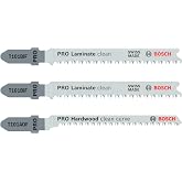 Bosch Professional Tools, 3 Pack, Laminate - Straight Cut | for Parquet, Solid Laminated Vinyl, PVC, Length mm, Professional