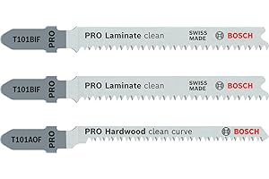 BOSCH PROFESSIONAL Bosch 3x 3-częściowy zestaw brzeszczotów do wyrzynarek PRO Laminate z uchwytem typu T (do Parkiet, Solidny laminat winylowy, PCW, Długość mm, Professional Akcesoria Wyrzynarka)