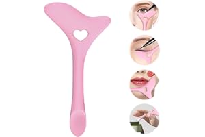 IOSPKKIO® Eyeliner-Schablonen Flügelspitzen, Silikon-Eyeliner-Hilfe, Multifunktion Lippenstift, Gesichtscreme, wiederverwendbares Silikon-Eyeliner-Werkzeug (Rosa)