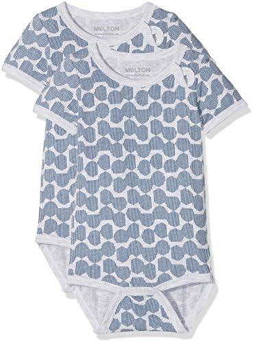 Melton Baby Boys' Numbers, 2er Pack Jersey-Kurzarmbody AOP Bodysuit, Mehrfarbig (Stellar 298), 12-18 Months Pack Of 2