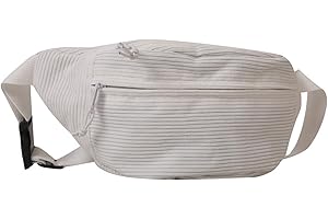 BABYVIVA 2025 Sac banane en velours côtelé pour femme, grande capacité, couleur unie, sac banane, sac de poitrine pour fille, sac à bandoulière polyvalent, Blanc., As shown in the picture (error 1-3cm