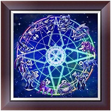 Devekop 5D DIY Part Diamond Painting Kits By Numbers, Cute Cat Wind Bell Printed Wall Stickers Cross Stitch