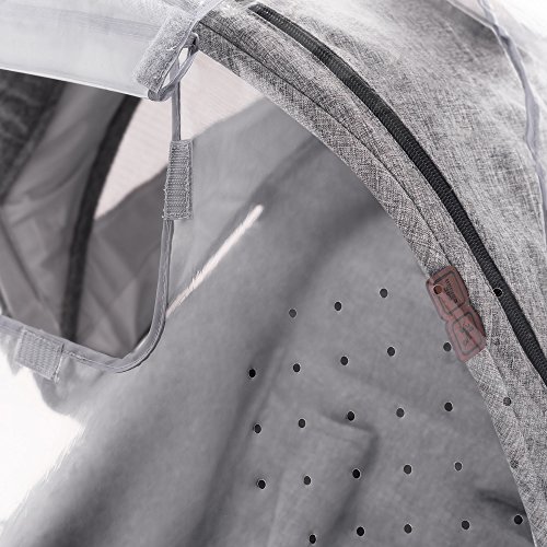 Universal Komfort Regenschutz für Buggy und Sportwagen | gute Luftzirkulation, verschließbares Kontakt-Fenster, einfache Montage an jedem Kinderwagen, PVC-frei - 3