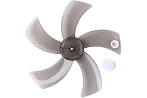 inlzdz Ventilateur Pale pour Ventilateur à Colonne sur Pied en Plastique 3-7 Lames de Ventilateur Accessoires de Remplacement Noir 16 Inch