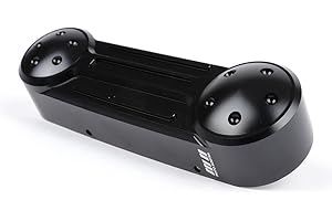 MOTO NOSTRA Schwingenabdeckung gerade CNC schwarz glänzend kompatibel für Vespa GT 125, GT 200, GT 60, GT L, GTS i.e., M31, M45