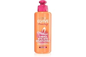 L'OREAL PARIS L'Oréal Paris Trattamento Elvive Dream Long, Crema Capelli senza Risciacquo Bye-Bye Spuntatina per Capelli Lunghi Danneggiati, 200 ml