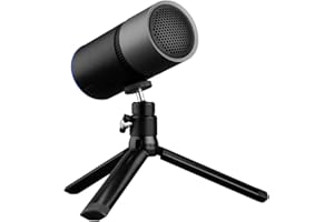 THRONMAX M8 Pulse- Compact & Foldable USB Condenser Microphone streaming live audio - Black/Grey