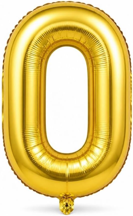Busstier 34 İnç Rakam Folyo Balon, Gold, Doğum Günü, Yıl Dönümü ve Özel Gün Parti Süsü, 1 Adet, 0