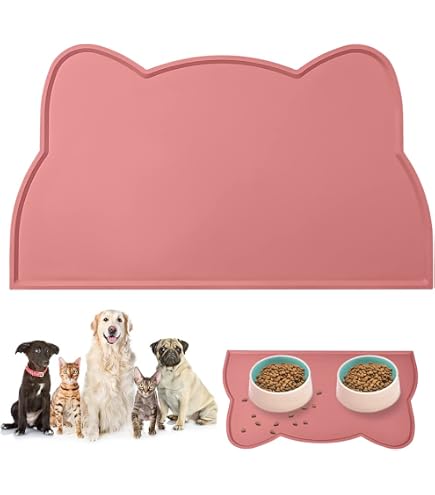 Tapis Absorbant Et Antidérapant Pour Gamelle Chien 51x30,5 Cm - Surface Facile à Nettoyer - Pour Intérieur Et Extérieur - 4