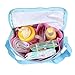 4pcs Stylish Designer Mummy Tote Waterproof Handbag Baby Diaper Nappy Changing Bag Set Nursing Messenger Bag Changing Mat Milk Bottle Holder Case