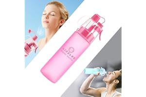 LINGLAN Botella de agua en aerosol para deportes, botella de agua de 580 ml, para ciclismo, escalada, senderismo y montañismo (rojo esmerilado)