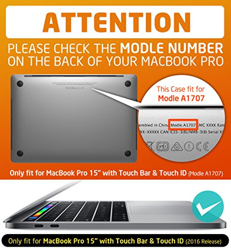 Macbook Pro 15 Hülle 2016, i-Blason weiche, mattierte Soft-touch Hartschalen-Hülle für Apple Macbook Pro 15“ Zoll mit Retina Display, herausgebracht 2016 [Nur kompatibel mit 2016 Modellen] - 2