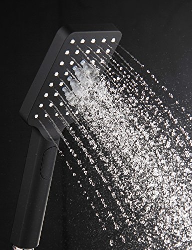aquatimez-bathroom 3 Funktion Handbrause, mit Einfach push-control Button, ABS, schwarz, Square - 4