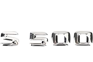 VIPIH Emblema trasero del tronco insignia de la placa de identificación de las letras números para Merce-des S500 cromo