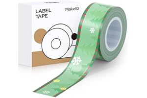‎MAKEID Makeid Etikettenband 16mm x 4m farbig Hitzebeständig Selbstklebend als Ersatz für Makeid L1/Q1/E1 Christmas Limited