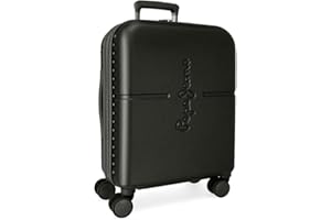 Pepe Jeans Highlight, Maleta de Cabina, Equipaje, Interior con Dos Compartimentos, Fabricada en ABS Material Resistente y Ligero, 4 Ruedas giratorias, Cierre TSA Integrado Puerto USB Integrado