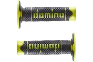 PRORACER Griffe aus Gummi Domino für Motorradlenker Motocross, Offroad, Pitbike, Enduro, Trial, MX, Freeride (Gelb neon)