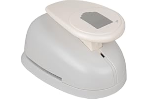 Rayher Paper Craft Punch with Tag Design, Lever Punch for Card Making and Scrapbooking, 6.8x4.5cm, 3", 69096000