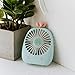 Produktbild Zhuhaimei,Wiederaufladbare niedliche Form Mini tragbare Desktop-Stil stilvolle Silent Fan(Color:BLAU GRÜN,Size:1PC)