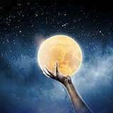 ThreeCat 3D Mondnachtlicht Nachtlampe Helligkeit Einstellen Farbe ändernde LED Ambient Tischleuchte Nachttischlampe USB Wiederaufladbar Perfekt für Geburtstag Weihnachtsgeschenk 5 Größen