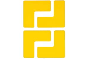 Brady Marcador de Esquina Toughstripe L, 50.80mm x 127mm x 127mm, Amarillo, Paquete de 20