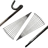 Oypla Safe Net Steel Barrier Fencing Pins 10mm x 1250mm Pack Of 20