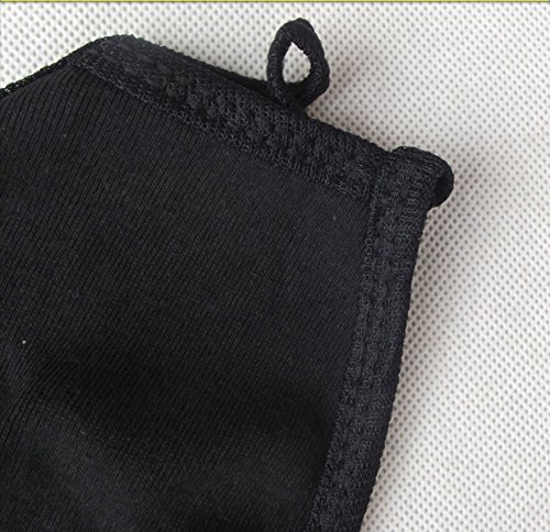 Qingsun Elastische Strap Mundmaske Gesundheitswesen Staub Proof Gesichtsmaske Schwarz weiß 2 Stück - 3