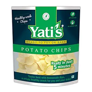 Yatis Ready to Bake, Ready to Fry, Non-Fried Healthy Dry Potato Chips for Kids (1 Kg, 500g x 2) - Pack of 2