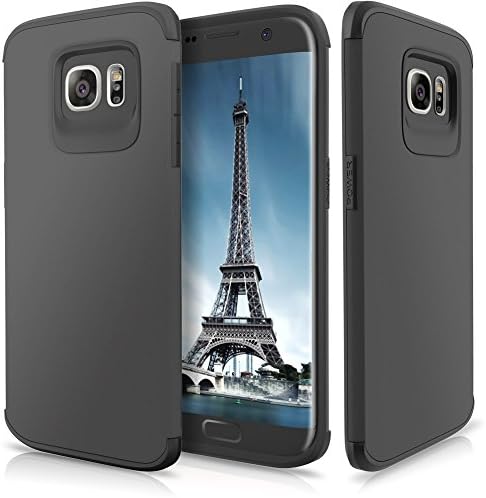 Galaxy S7 Edge Case,SAMKER [Ultra Slim] [Impact Resistant] [Corner Protection] Armor Dual Layer Hybrid [Soft TPU + Hard PC] Heavy Duty Defender Rugged Case Shell For Galaxy S7 Edge (Dark Grey)
