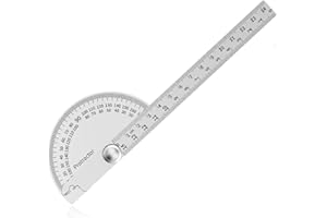 QEQSHQO Regla de Ángulo, Metal para Medir, Transportador de Angulos Inoxidable, Metalico Transportador Angulos, Estudio de la Oficina