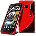 Produktbild (Red) HTC M7 Eine Schutz S-Line Hydro Wave Design Gel Case Hülle, Retractable kapazitiven Touch-Screen-Stift & LCD-Display Schutzfolie von * Aventus *