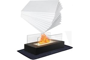 JOAASU 10 Pcs Ceramic Wool Sponge, 12x8 inch Ceramic Wool Wick, Table Top Firepit Sponge Cotton Core for Bioethanol Fireplaces, Ceramic Wool Wick Sponge for Tabletop Fire Pit to Extend Burning Time