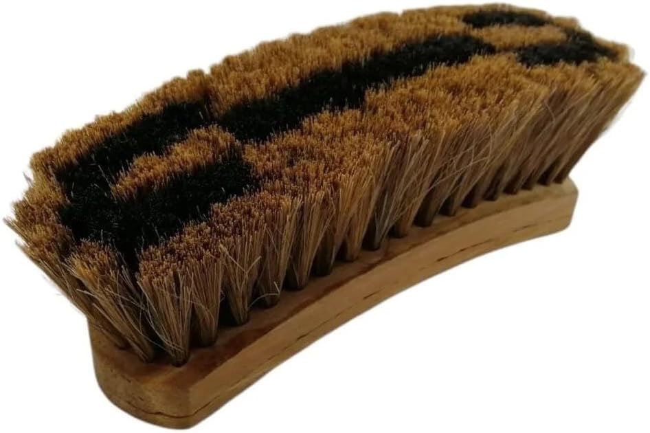 SRTfootcare Lostra Tipi At Yelesi Kılı Ayakkabı Boya Fırçası Orta Boy 18cm 1 Adet (Bej-Krem)